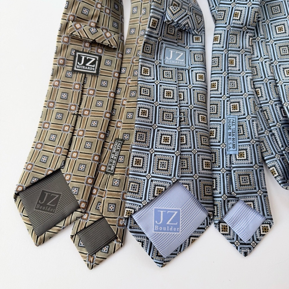 Set of Two Mens JZ Richard’s / JZ Boulder Silk Neckties - Picture 5 of 7